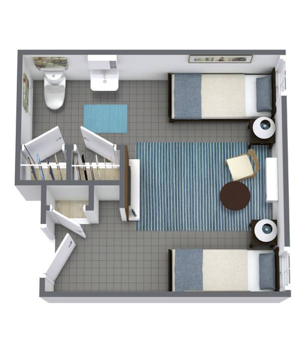 Santa Fe Shared Studio 3D Floor Plan